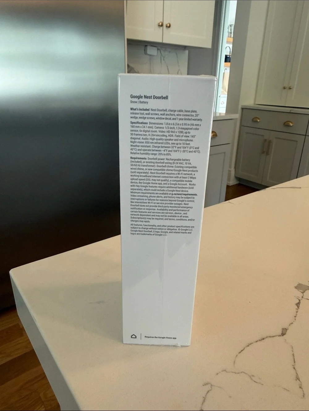 Google Nest Doorbell - White with Black Camera